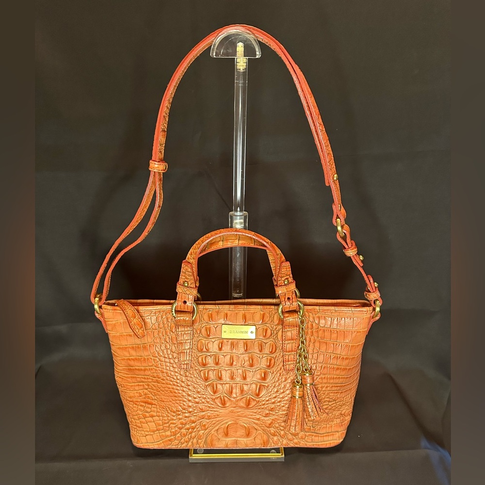 Brahmin Vintage Mini Asher Tulle Coral Melbourne RARE